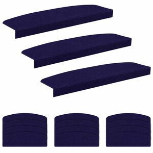 vidaXL Covorașe pentru trepte 15 buc. 65 x 21 x 4 cm albastru