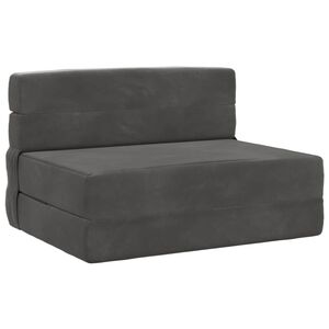 vidaXL Canapea Pat Pliabilă Gri &icirc;nchis 70 x 72 x 60 cm Țesătură
