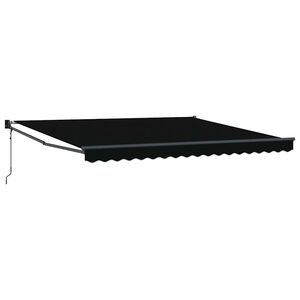 vidaXL Cortina Retractabilă Negru 400 &times; 300 cm Poliester și Aluminiu