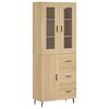 vidaXL Dulap &icirc;nalt, stejar sonoma, 69,5x34x180 cm, lemn compozit