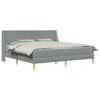 vidaXL Cadru de pat cu saltea cu headboard Poliester