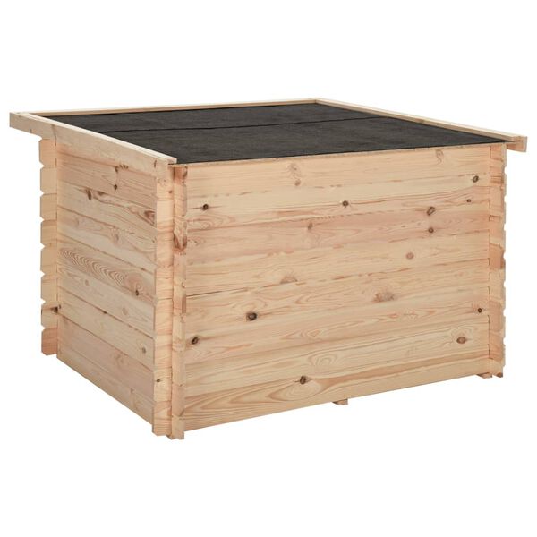 vidaXL Cușcă de c&acirc;ine, 122,5x118x82,6 cm, lemn masiv de pin 14 mm