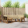 vidaXL Set de canapele de exterior cu pernă 6 pcs Natural și Bej