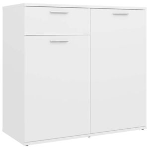 vidaXL Servantă, alb, 80x36x75 cm, lemn prelucrat
