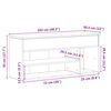 vidaXL Bancă de pantofi, alb, 102x30,5x45 cm, lemn prelucrat