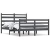 vidaXL Cadru de pat, 160x200 cm, lemn masiv de pin, gri