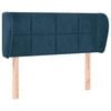 vidaXL Tăblie pat cu aripioare albastru &icirc;nchis 83x23x78/88 cm catifea