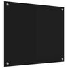 vidaXL Spate de bucătărie Negru 70 x 60 cm sticlă securizată
