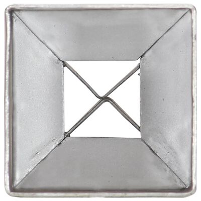 vidaXL Țăruși de sol, 6 buc., argintiu, 7x7x75 cm, oțel galvanizat