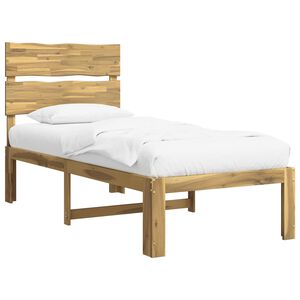 vidaXL Cadru de pat single cu tablie ROSTOCK Alb 90 x 190 cm