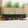 vidaXL Set de canapele de exterior cu pernă 5 pcs Natural și Negru