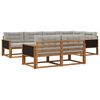 vidaXL Set de canapele de exterior 7 pcs Natural și Gri deschis