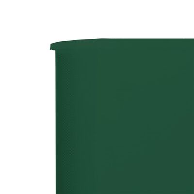 vidaXL Paravan anti-vânt cu 9 panouri, verde, 1200 x 80 cm, textil