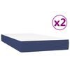 vidaXL Pat box spring cu saltea, albastru, 200x200 cm, textil