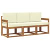 vidaXL Set de canapele de exterior 3 buc. Natural și Crem