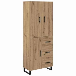 vidaXL Bufet cu sertar 2 pcs Stejar Artizanal 69,5 x 34 x 180 cm