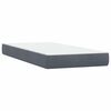 vidaXL Pat box spring cu saltea, gri închis, 80x210 cm, catifea