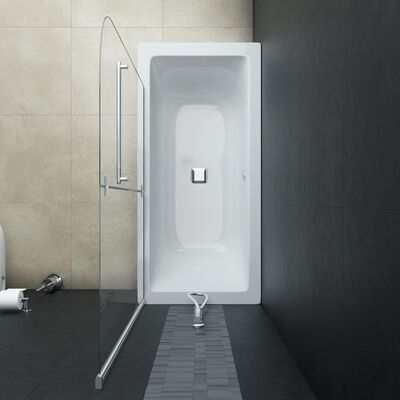 vidaXL Cabină de duș pliabilă, 2 panouri, 95 x 140 cm, ESG