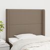 vidaXL Tăblie de pat cu aripioare gri taupe 103x16x118/128 cm textil