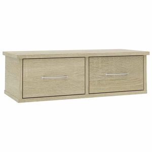 vidaXL Raft de perete cu sertare, stejar sonoma, 60x26x18,5 cm
