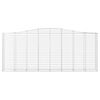 vidaXL Coș gabion arcuit, 25 buc, 400x50x160/180 cm, fier galvanizat