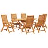 vidaXL Set de masă pentru grădină 7 pcs Maro Lemn Solid de Acacia