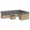 vidaXL Set canapele de grădină cu perne, 10 piese, bej, poliratan
