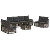 vidaXL Set de canapele pentru grădină 9 pcs Gri și gri &icirc;nchis