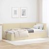vidaXL Cadru de pat colțar cu headboard Crem 100 cm x 200 cm Catifea