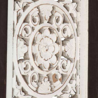 vidaXL Panouri perete sculptate manual, maro și alb, 60x60x1,5 cm, MDF