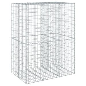 vidaXL Coș gabion cu capac, 150x100x200 cm, fier galvanizat
