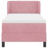 vidaXL Pat cu arcuri cu saltea cu headboard Roz 80 x 200 cm Catifea