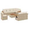 vidaXL Set canapele de grădină, 9 piese, cu perne, bej, poliratan