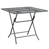 vidaXL Masă de grădină antracit 80x80x72 cm plasă metalică expandată