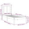 vidaXL Cadru de pat, 100x200 cm, negru, lemn masiv de pin