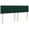 vidaXL Pat box spring cu saltea, verde &icirc;nchis, 180x200 cm, catifea