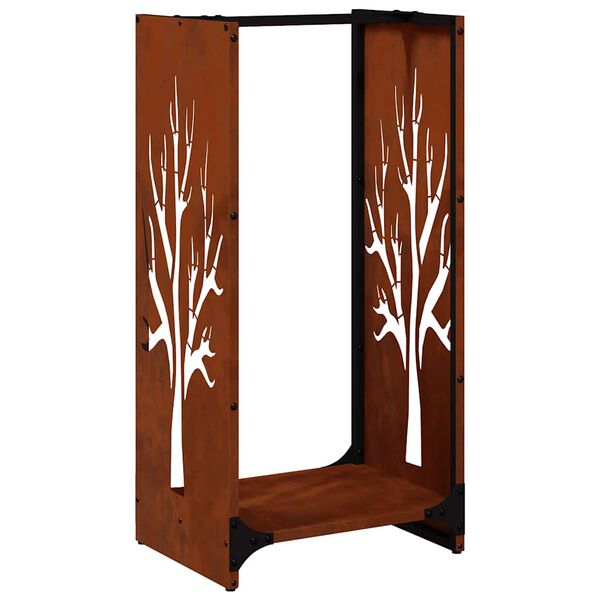 vidaXL Suport pentru lemne de foc 40x30x80 cm Oțel pentru intemperii