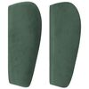 vidaXL Tăblie de pat cu aripioare verde închis 93x23x78/88 cm catifea