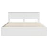 vidaXL Cadru de pat cu headboard Alb 200 x 200 cm Lemn compozit