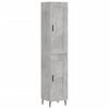 vidaXL Dulap &icirc;nalt, gri beton, 34,5x34x180 cm, lemn prelucrat