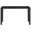 vidaXL Set mobilier de exterior cu perne, 5 piese, negru, poliratan
