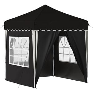 vidaXL Cort de Petrecere Pop-up 195 x 195 x 245 cm Negru
