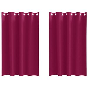 vidaXL Perdele Opaque cu Inel 2 buc. Roșu Vin 175 x 140 cm Poliester