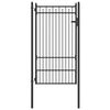 vidaXL Poartă de gard BAARLO 100 x 175 cm Metal Negru Blocat