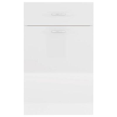 vidaXL Dulap inferior cu sertar, alb extralucios, 50 x 46 x 81,5 cm, PAL
