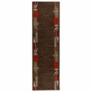 vidaXL Covor Runner FLORNES Țesut Maro Frunze 67 x 350 cm PP 7 mm