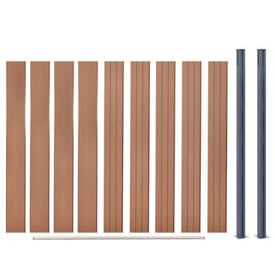 vidaXL Set panouri pentru gard, maro, 180x186 cm, WPC