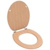 vidaXL Capac WC, MDF, model bambus