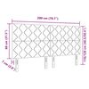 vidaXL Tăblie LED cu headboard Gri deschis 200 cm Piele artificială