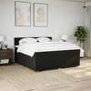 vidaXL Pat box spring cu saltea, negru, 180x200 cm, catifea